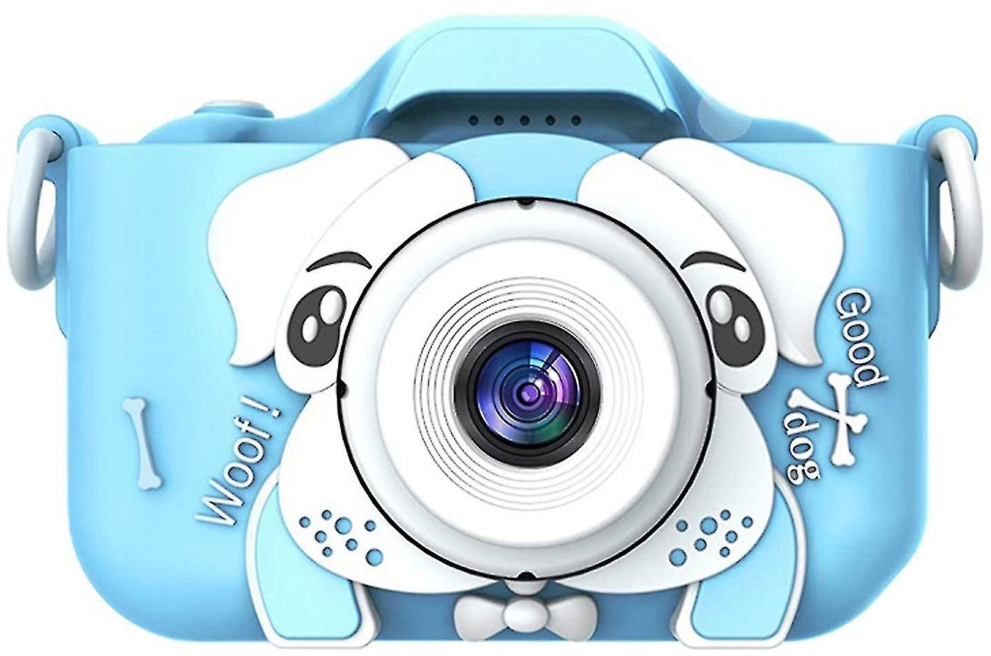 Camera Foto Copii, 20 Mpx, Full HD 1080P, model Caine, Ecran 2 inch, Functie Foto/Video, Jocuri, Albastru