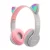 Casti Wireless Copii, Urechi Pisica, Bluetooth 5.0, HandsFree, Hifi, Bass Stereo, LED, TF, Gri Argintiu