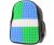 Ghiozdan Joy Cube, Pop IT, 2 compartimente, 2 buzunare laterale, 2 barete ajustabile, Piele Ecologica, 32x26x13 cm, Albastru Verde
